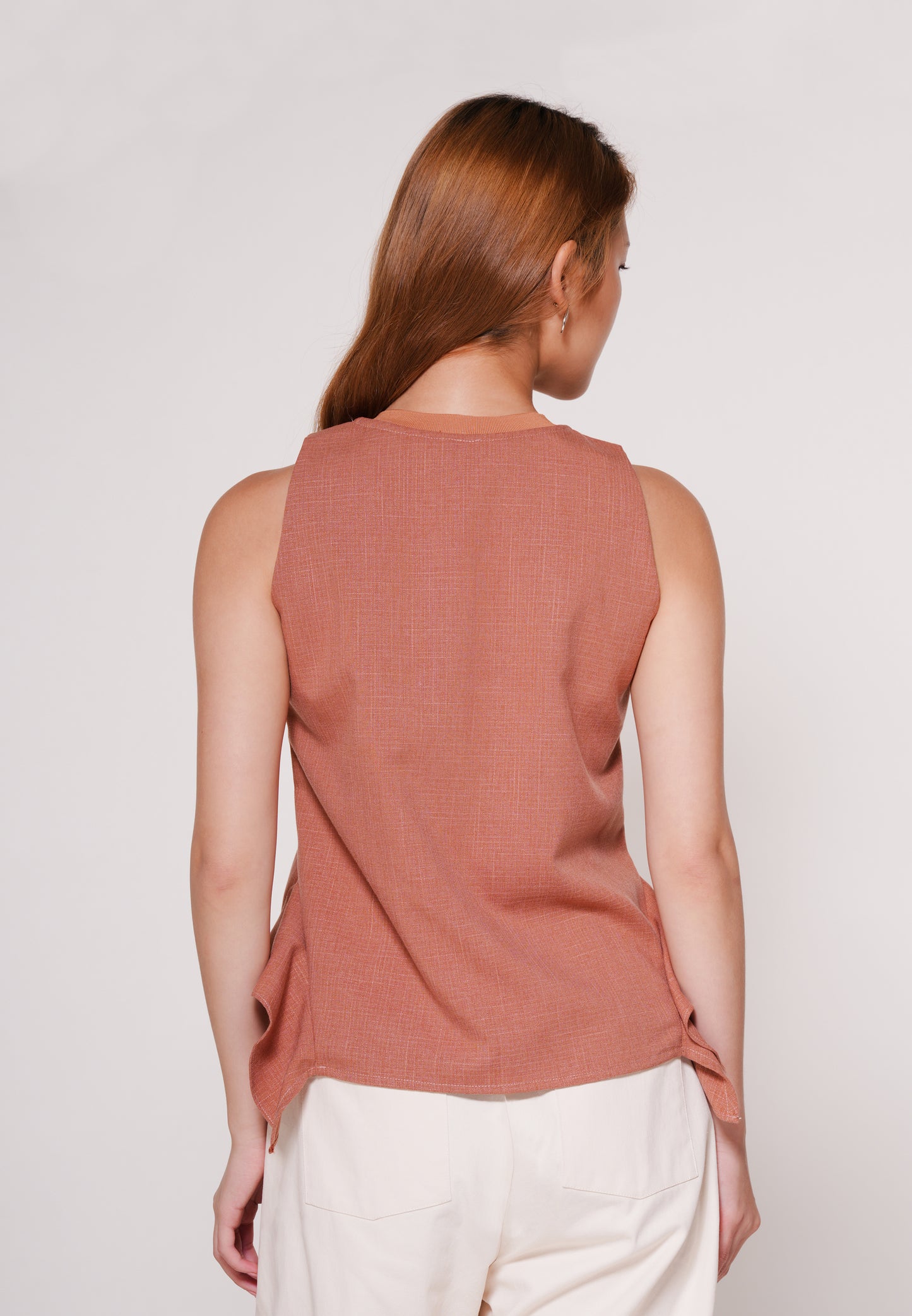 Aven Sleeveless Top (Brown)
