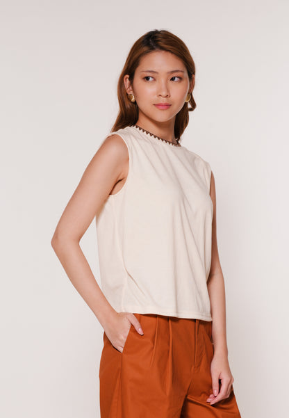 Azra Sleeveless Top(Cream)