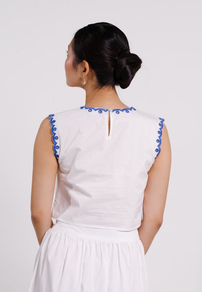 Baker Sleeveless Top (White)