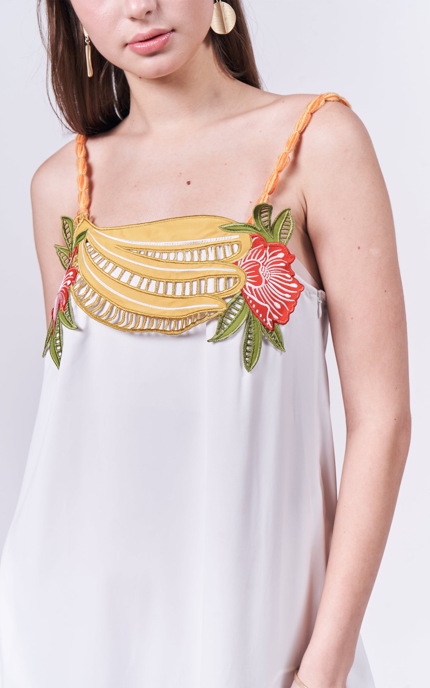 Summer Dresses 2025 Banana Sleeveless Dress (Offwhite)