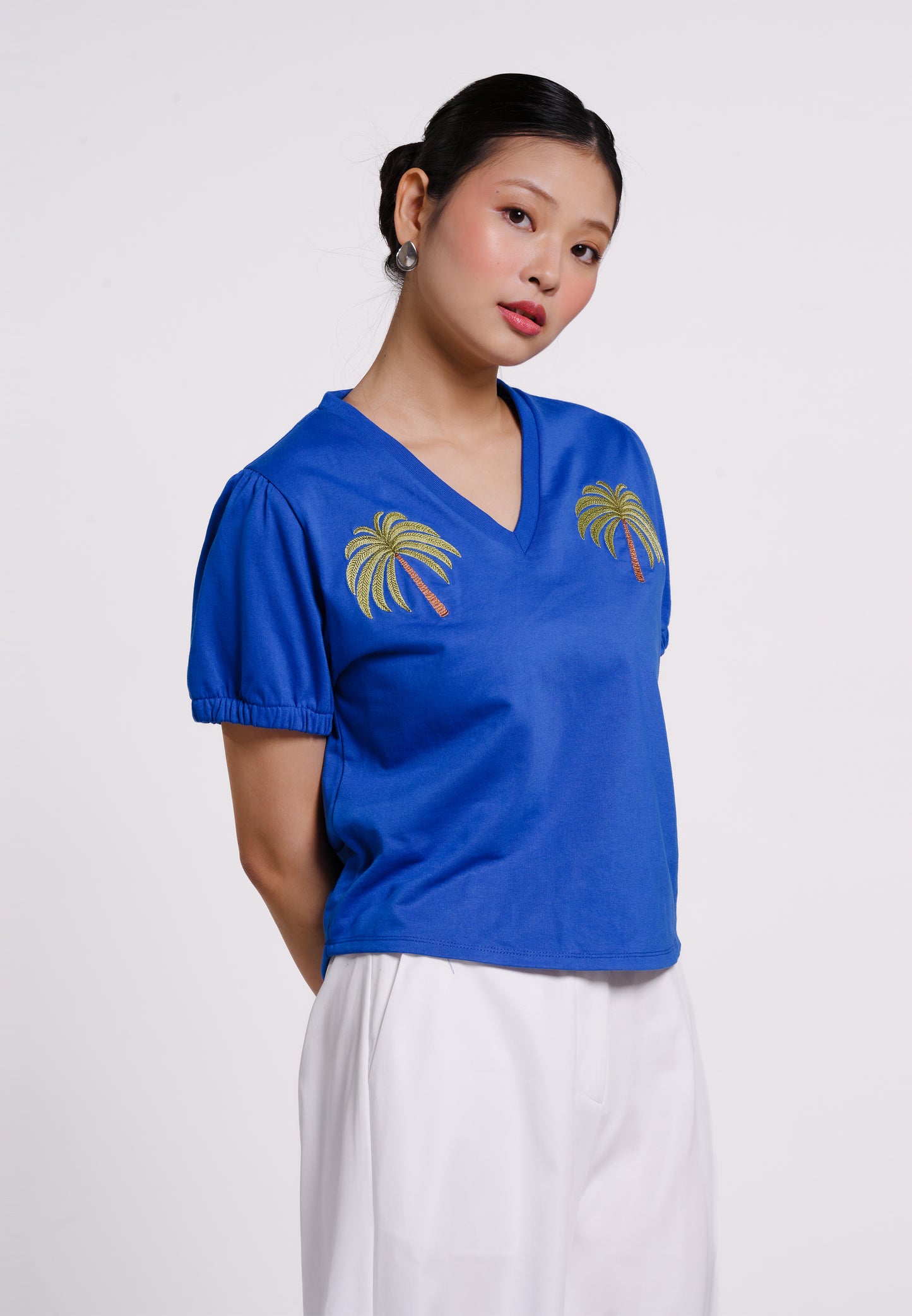 Barnaby Short Sleeve Top (Blue)