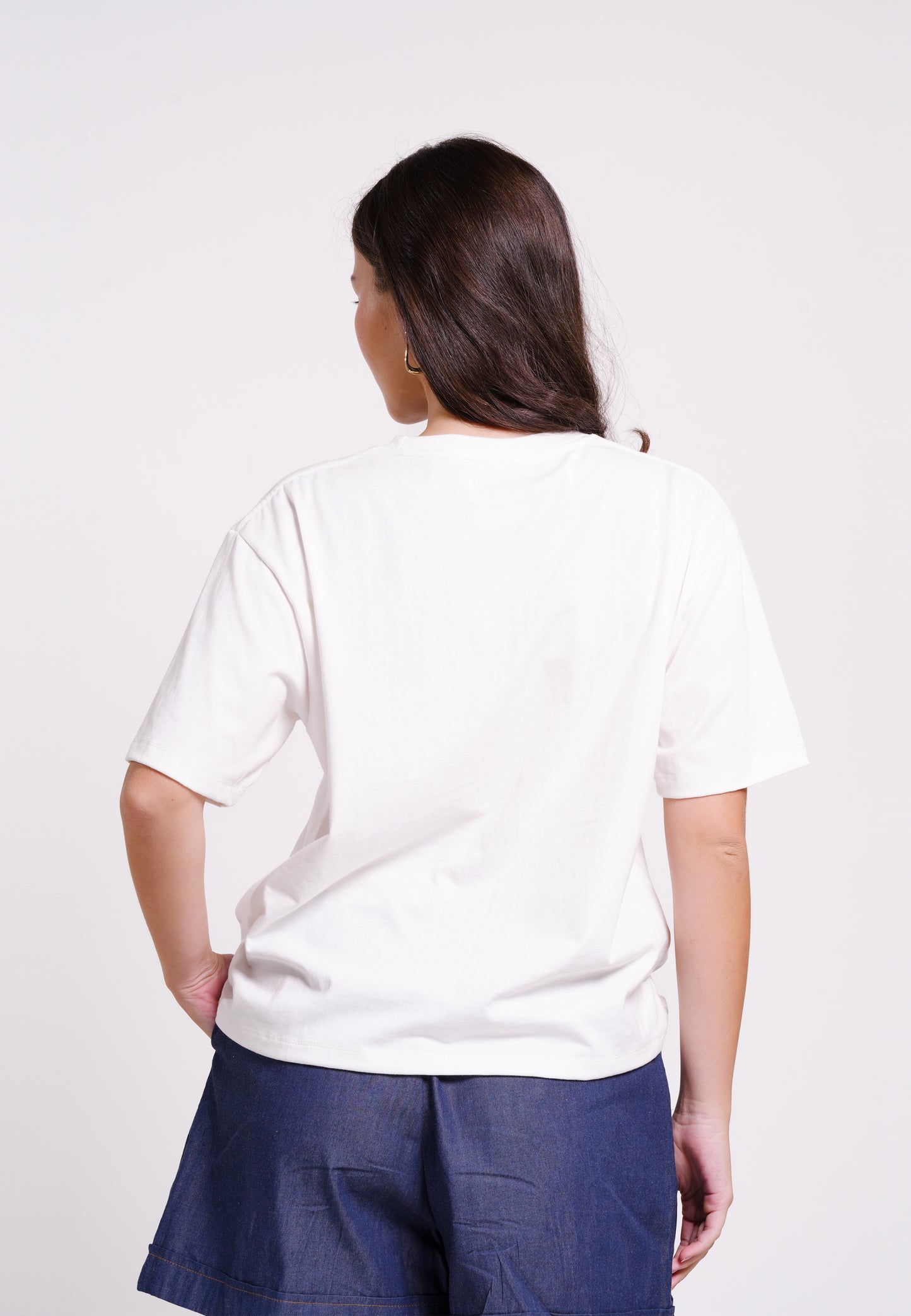 Basil Short Sleeve Shirt Top (Offwhite)