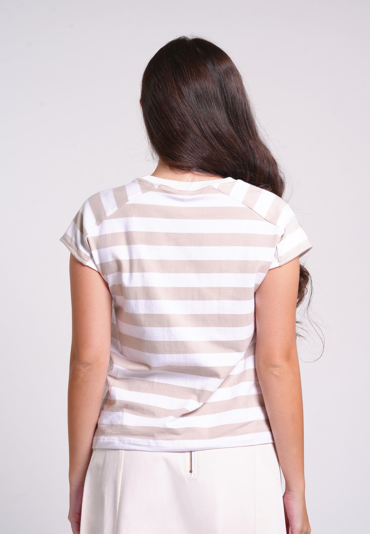 Bavin Sleeveless Top (Striped Mocha)
