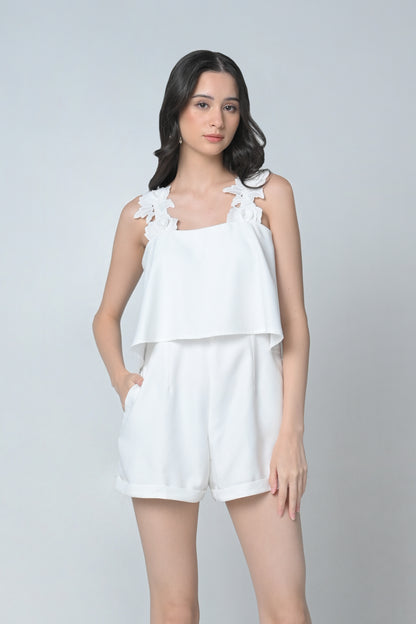 Beck Sleeveless Playsuit (Offwhite)