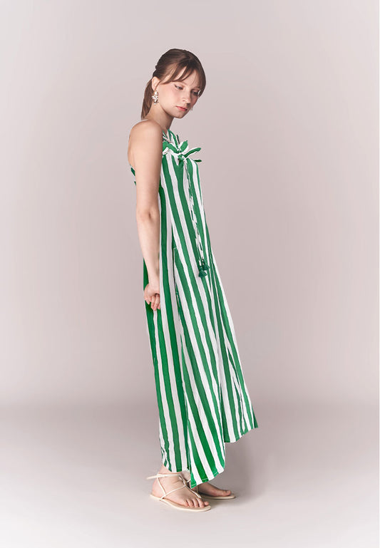 Solstice Bersch Sleeveless Dress (Green/White)