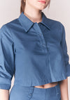 Solstice Bigonia Quarter Sleeve Top (Blue)