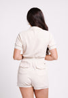 Archetype Summer Essentials Blessy Short Sleeve Playsuit (Beige)