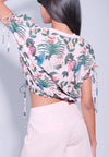 DNM Studios x Raxenne Blooms Short Sleeve Top (Printed Pink)