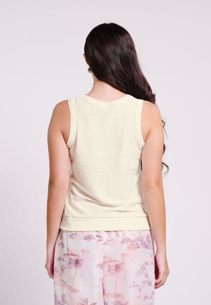 Boden Sleeveless Top (Cream)