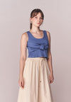 Solstice Boho Sleeveless Top (Blue)