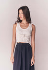 Solstice Boho Sleeveless Top (White)