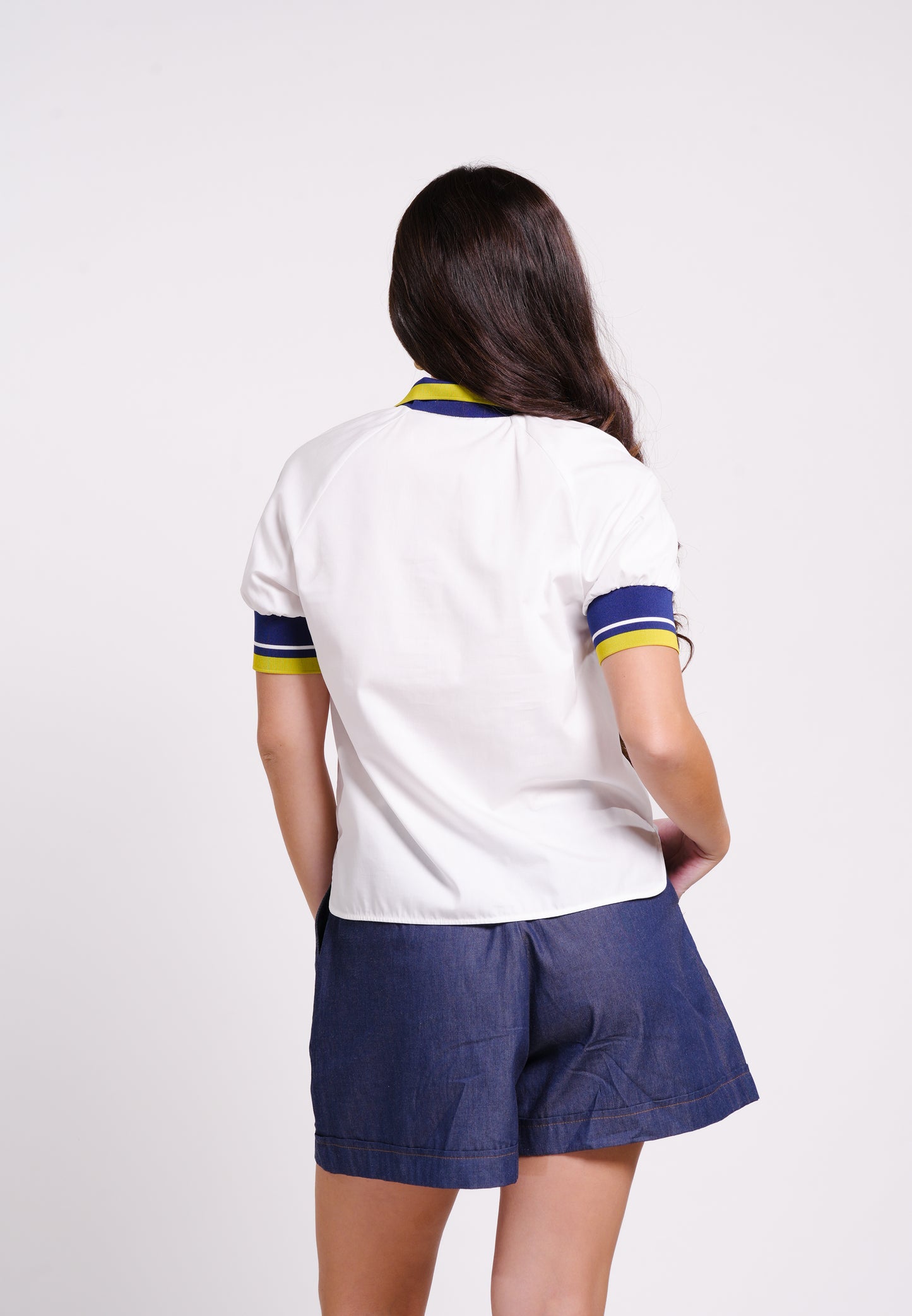 Brace Short Sleeve Top (White)