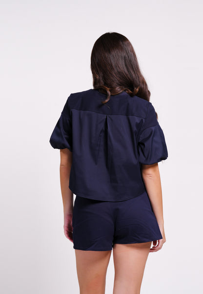 Brae Short Sleeve Top (Navy)