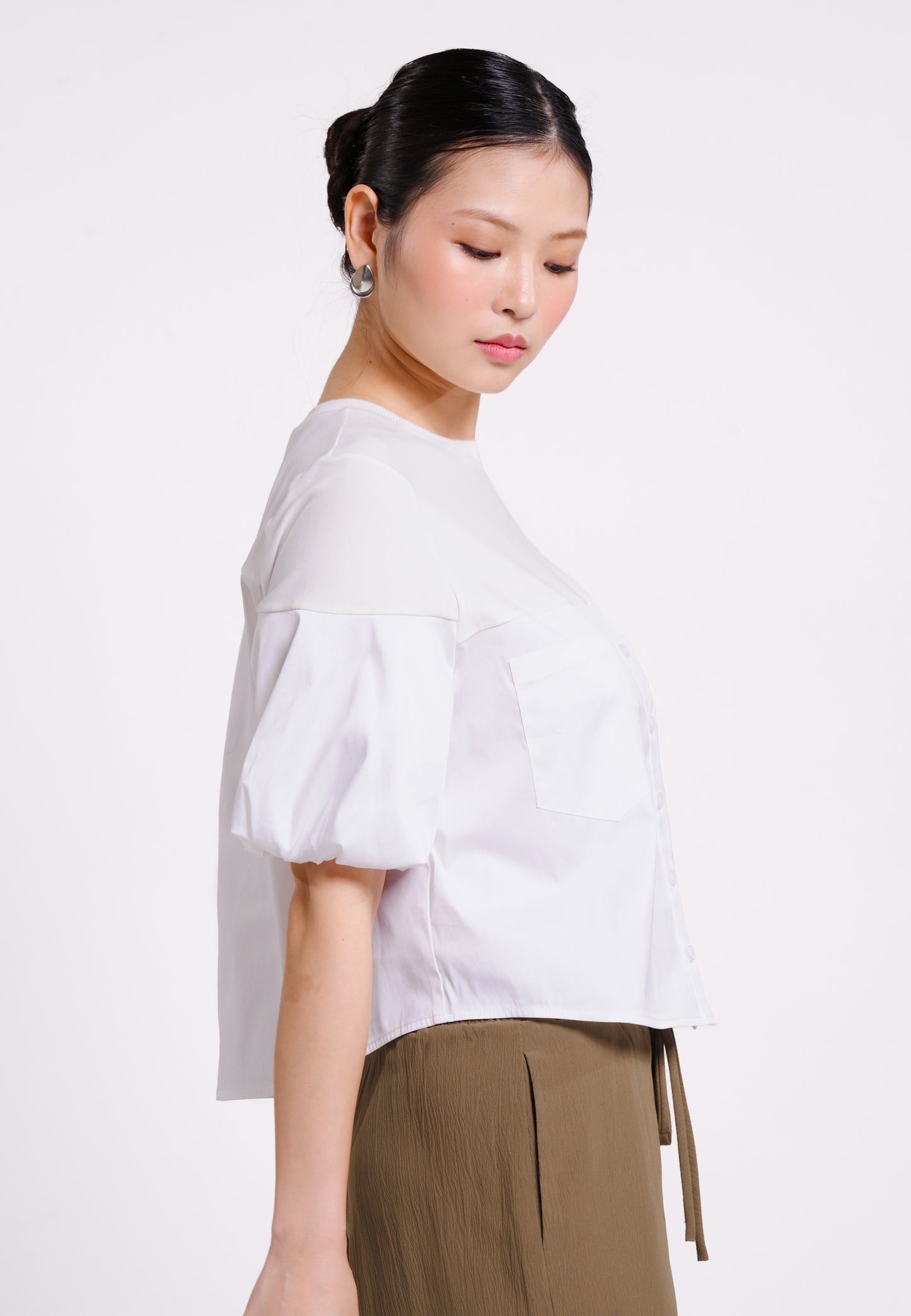 Brae Short Sleeve Top (Offwhite)