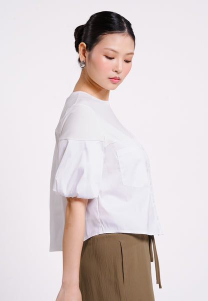 Brae Short Sleeve Top (Offwhite)