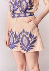 Solstice Brianna Shorts (Printed Beige)