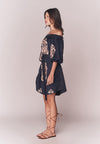 Solstice Brianna Short Sleeve Dress (Printed Navy)