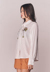 Solstice Brigitte Long Sleeve Top (White)
