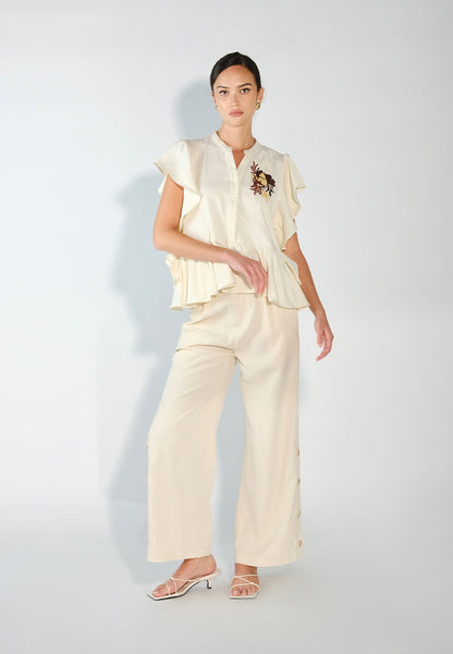 Sari- Sari Butuan Short Sleeve Top (Cream)