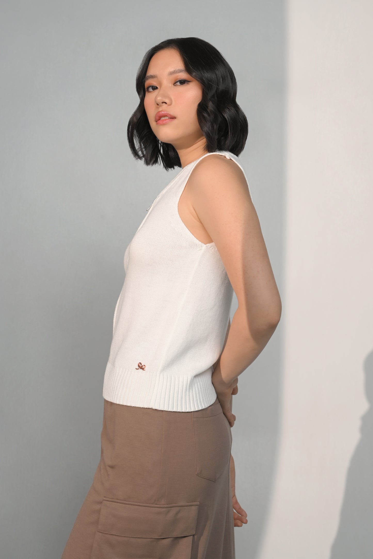 Cadillac Sleeveless Top (White)