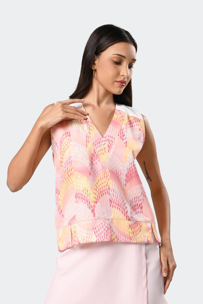 Caleen Sleeveless Top (Peach)