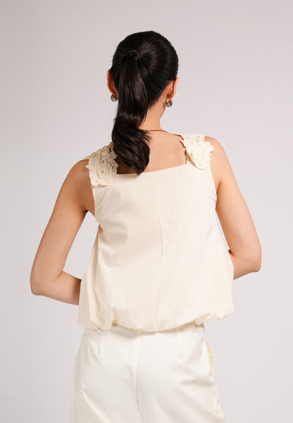 Calli Sleeveless Top (Cream)