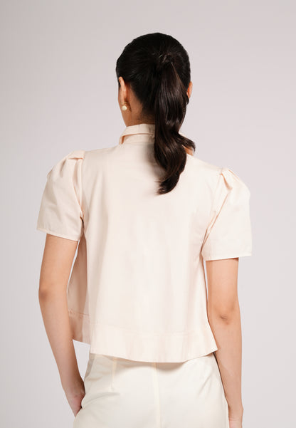 Calli Short Sleeve Top (Cream)
