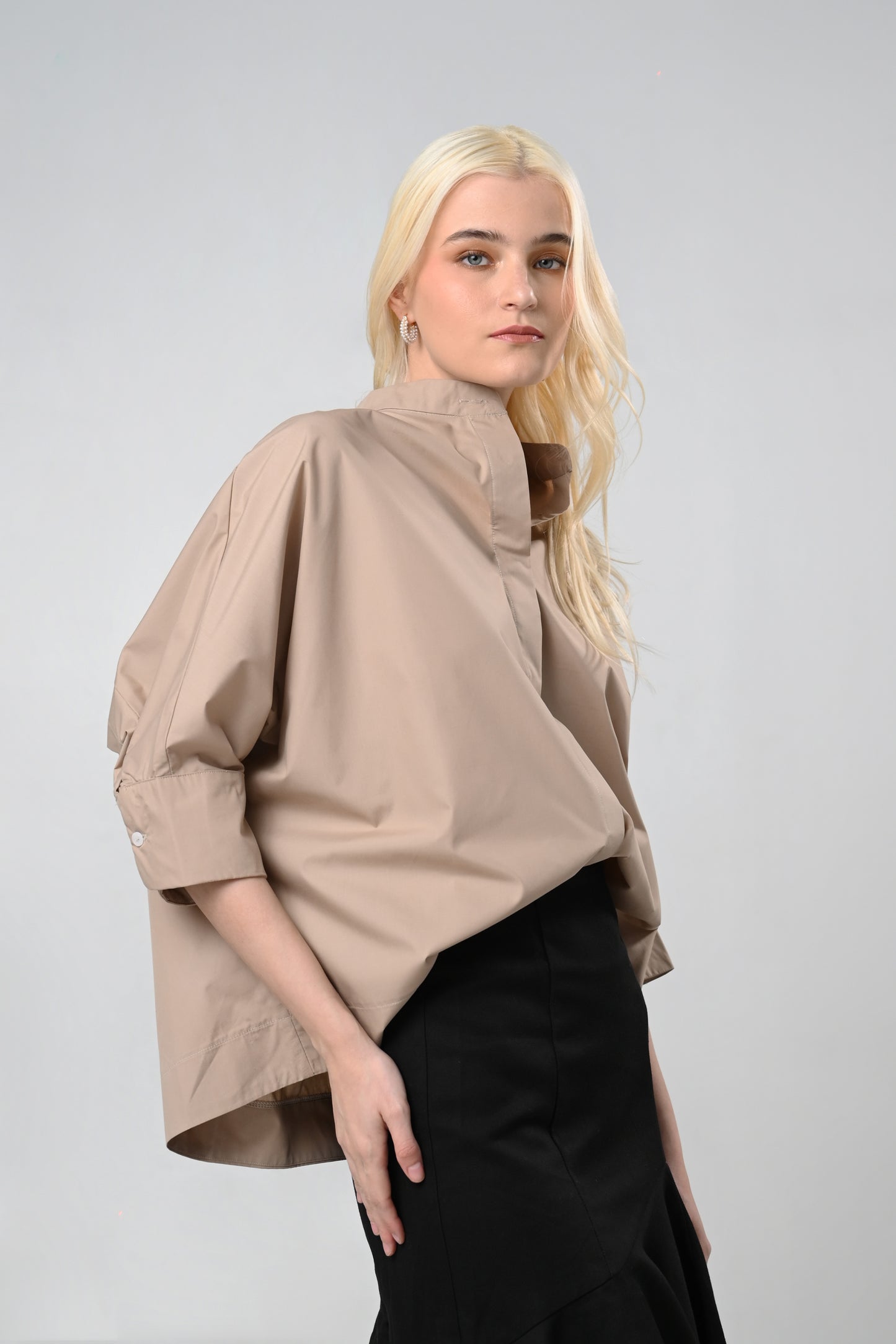 Raf Campton Quarter Sleeve Top (Khaki)