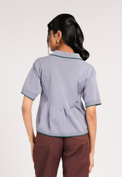 Cartier Short Sleeve Top(Blue)