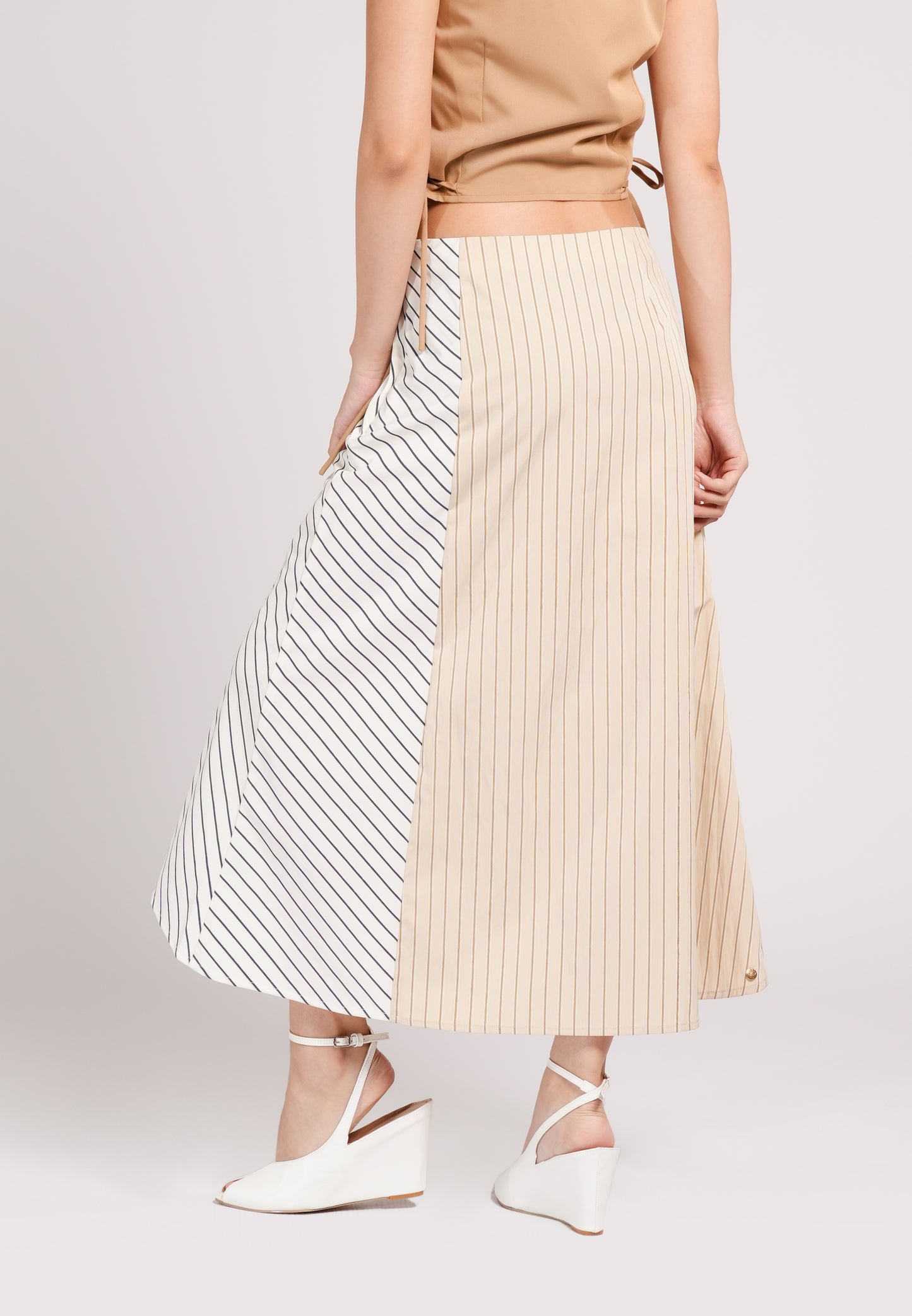 Carson Skirt (Striped Cream)