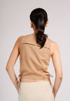 Carson Sleeveless Top (Khaki)