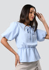 Catallina Short Sleeve Top (Blue)