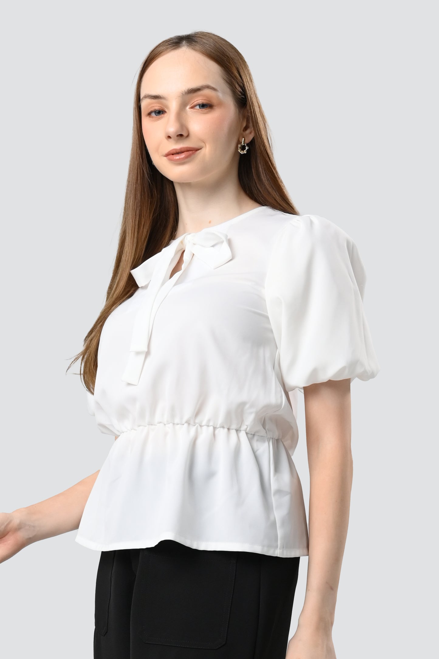 Catallina Short Sleeve Top (Offwhite)