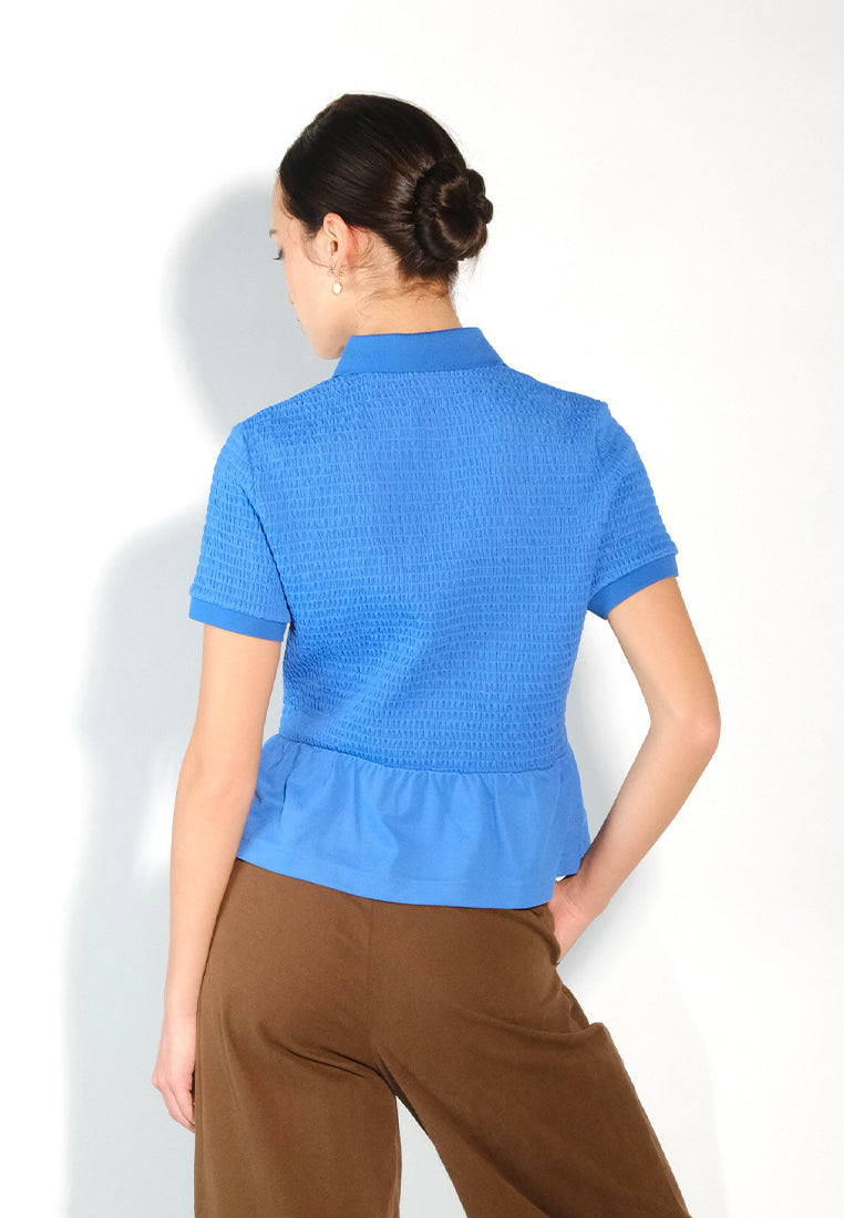 Sari- Sari Centrio Short Sleeve Top (Blue)