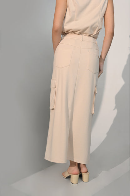 Chandler Maxi Skirt (Cream)