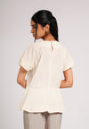 Chey Short Sleeve Top (Cream)