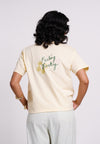 Archetype Summer Essentials Clover Short Sleeve Shirt Top (Butter)