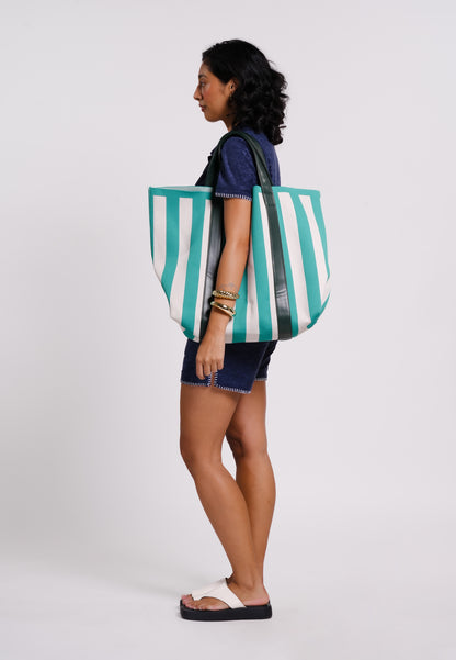 Archetype Summer Essentials Cove Tote Bag(Striped Green)