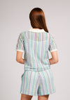 Cristina Short Sleeve Top (Striped Multi)