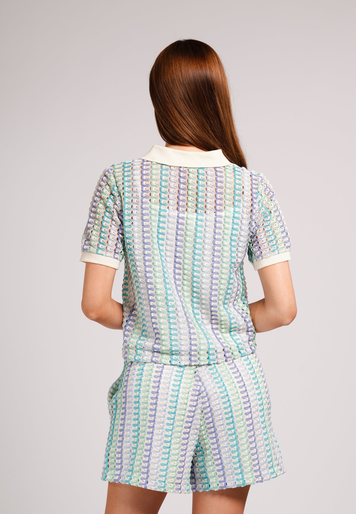 Cristina Short Sleeve Top (Striped Multi)