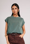 Curtee Extended Sleeve Top (Green)