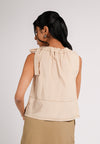 Curtee Sleeveless Top (Beige)