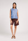 Cynn Sleeveless Top (Blue)