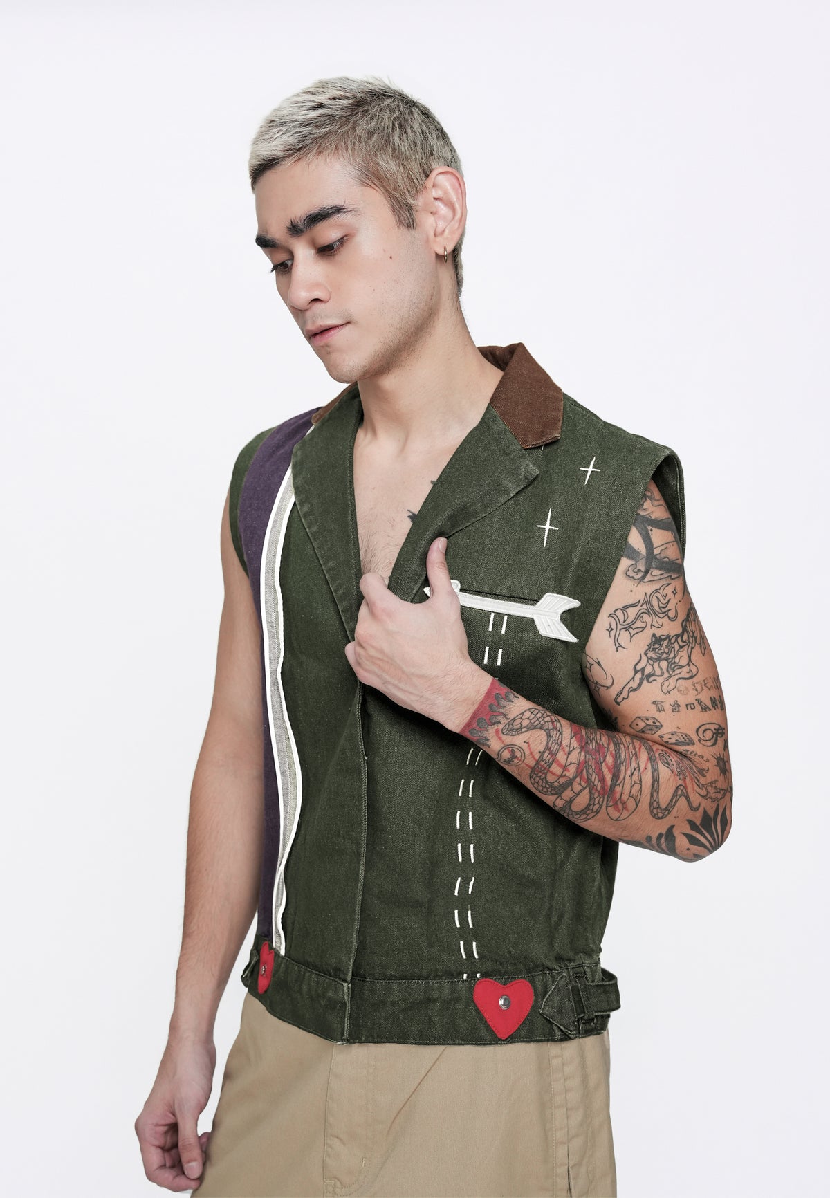 Plains & Prints x Randolf Cupid Sleeveless Vest Top (Green)