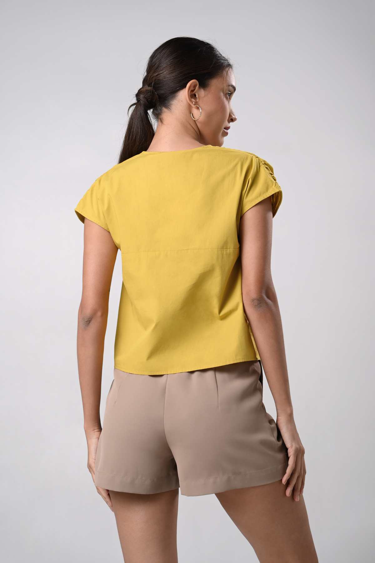 Dallas Short Sleeve Top (Mustard)