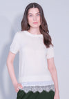 Raf Damascus Short Sleeve Top (Off-white)