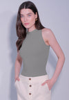 Raf Dame Sleeveless Bodysuit Top (Gray)