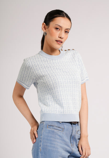 DNM Studios 2026 Darbee Short Sleeve Top (Printed Blue)