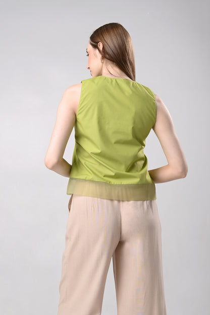 Daver Sleeveless Top (Green)