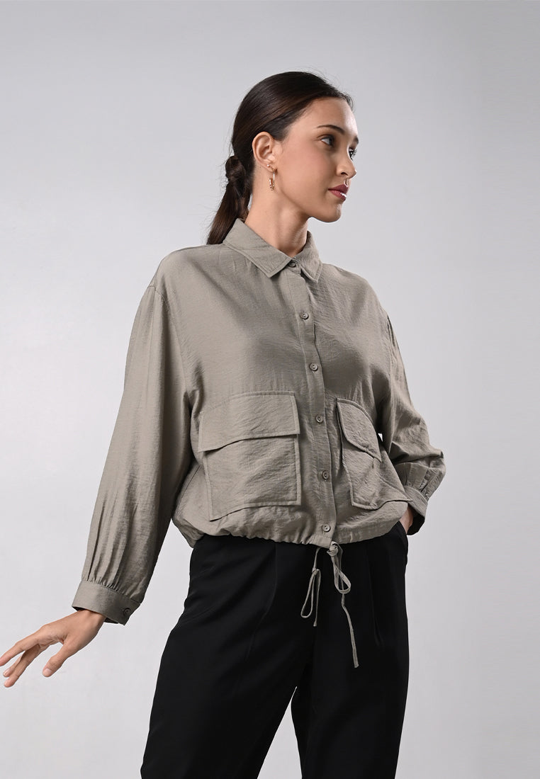 Deandre Long Sleeve Top (Coffee)